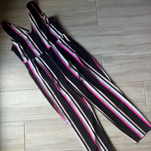Express Multicolor Striped Sleeveless Jumpsuit  - Medium - Picture 1 of 6
